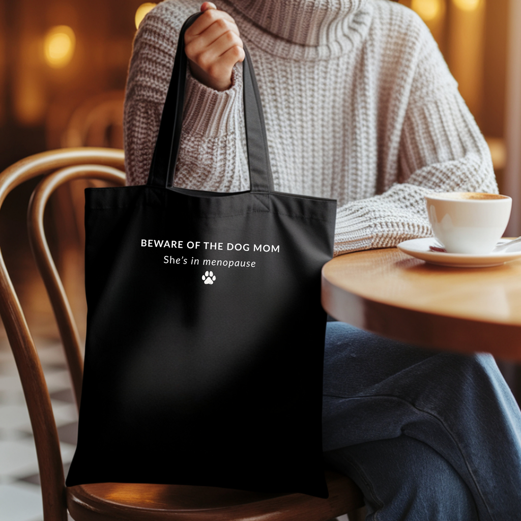 Beware of the Dog Mom-Statement Tote Bag