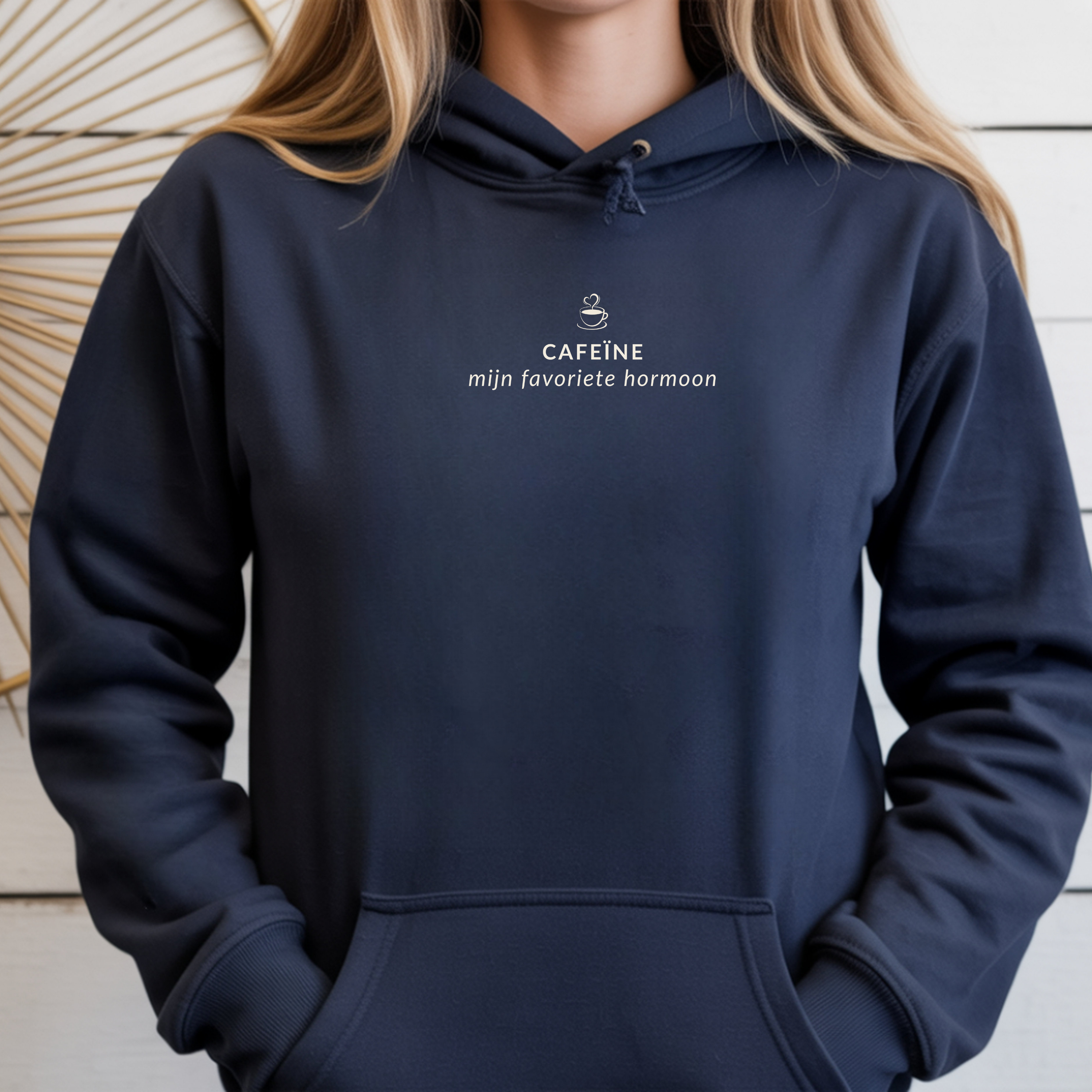 Cafeïne mijn favoriete hormoon Hoodie - Unisex Heavy Blend Koffie Liefhebber Trui