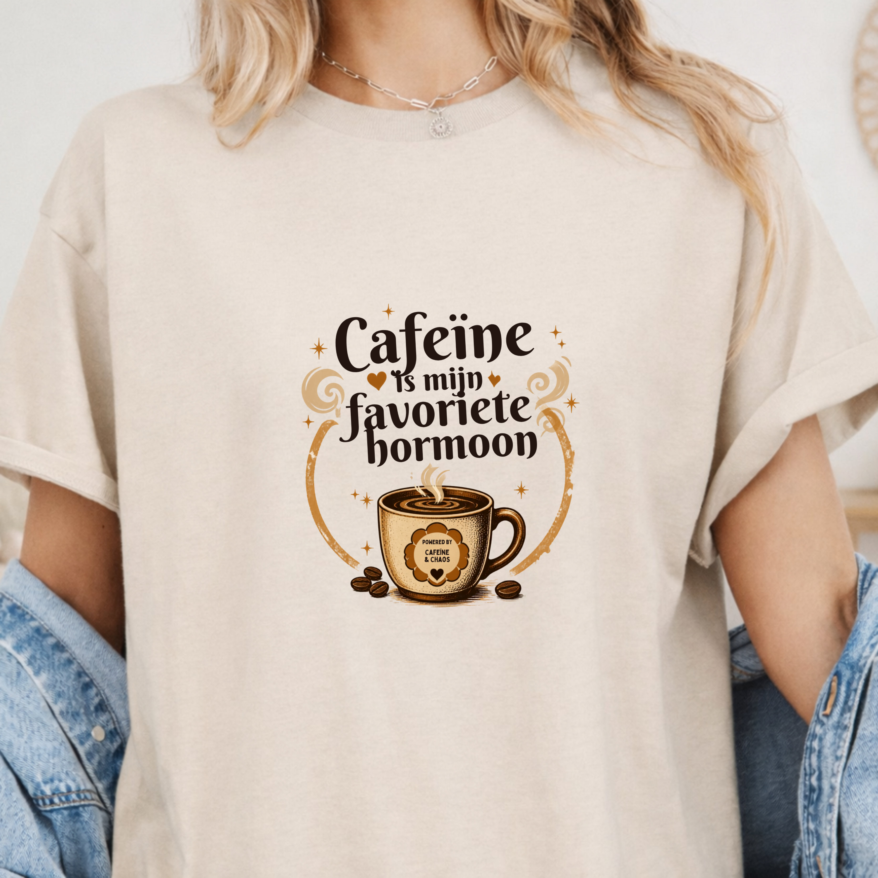 Cafeine Is Mijn Favoriete Hormoon T-Shirt | Premium Heavyweight Cotton